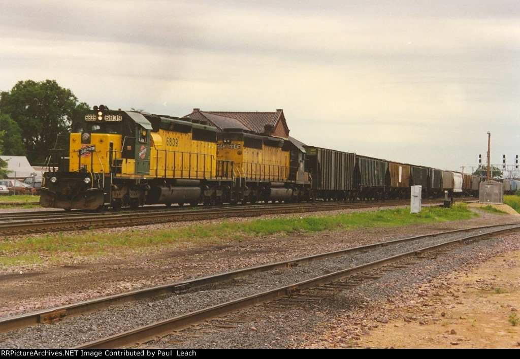 Grain train eases west